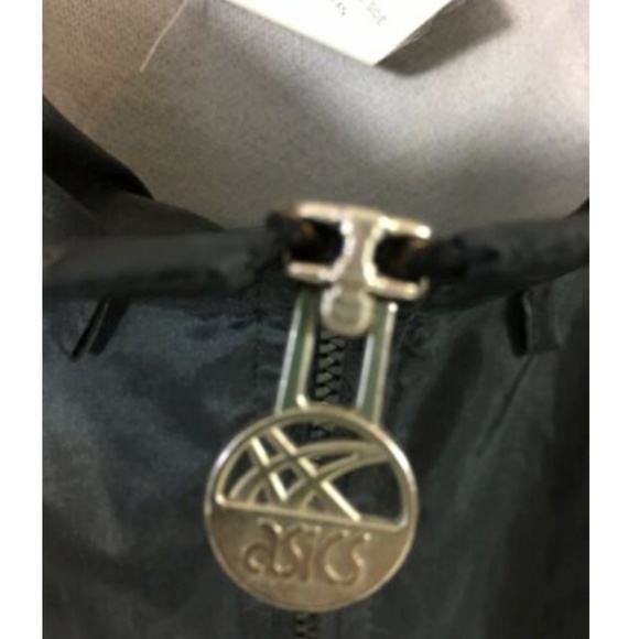 Vtg Asics Track Jacket Full ZIp Mens Black Blue - Picture 6 of 8